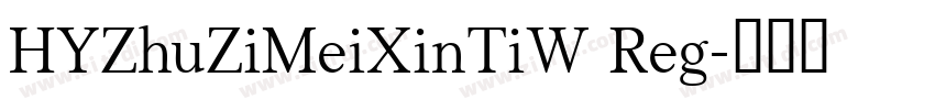 HYZhuZiMeiXinTiW Reg字体转换